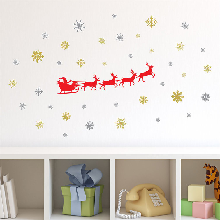 Walplus Christmas Santa Sleigh Decorative Accent Wayfair.co.uk